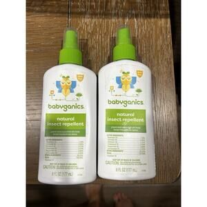 2 pk Babyganics Natural Insect Repellent 6 Fl Oz Deet Free Spray